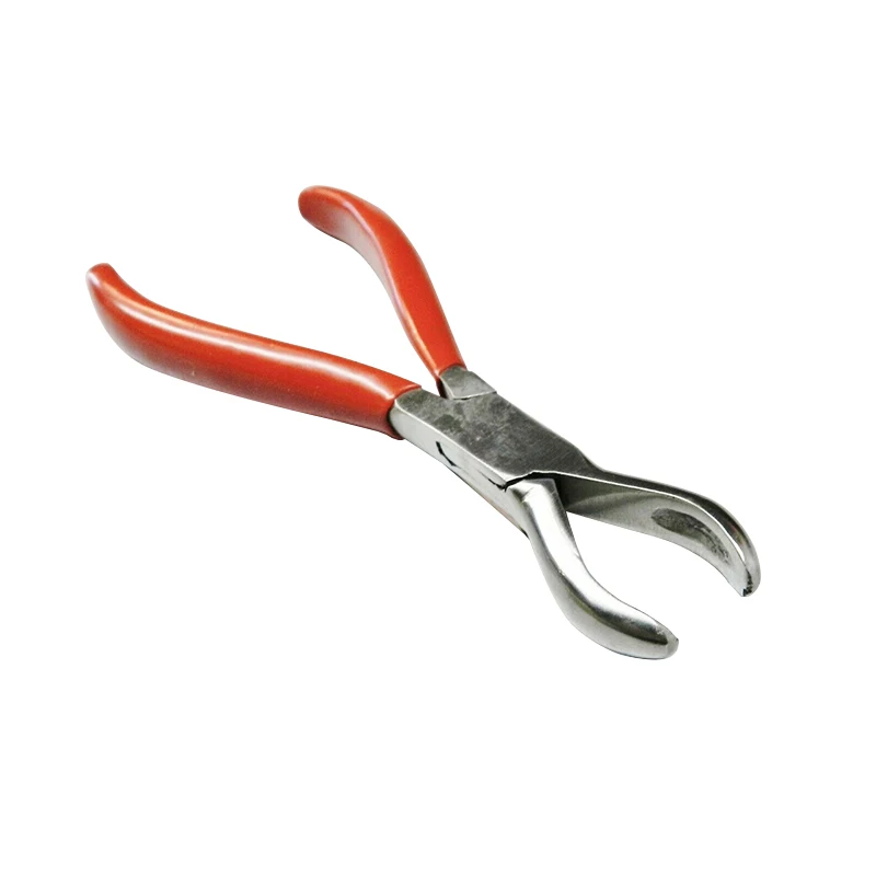 Professional Loop-Closing Plier Hollowed Grooves Semi-Circular Curved Jaws Ring Holding Jewelry Making Tool Pincers