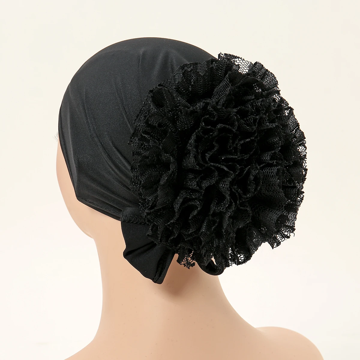 

Мусульманские хиджабы для женщин, тонкая модальная нижняя шапка, шарф, однотонный тюрбан с кружевом, повязка на голову Panhua Islam, повязка на голову с завязкой на спине