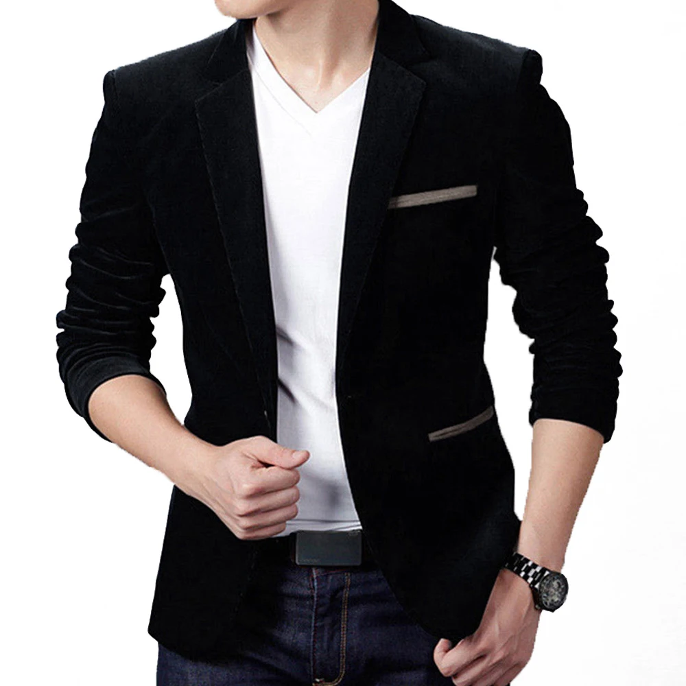 Top Blazer Men Formal Blazer Handsome Men\\\\\\\'s Formal Buttoned Blazer Jacket Coat Slim Fit Suit Tuxedo for Weddings
