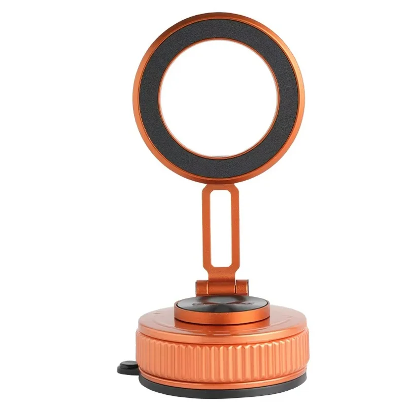 Universal Car Phone Holder Vacuum Suction Cup Mount Metal 5-Axis Rotation Dashboard Windshield Stand Magnetic Support