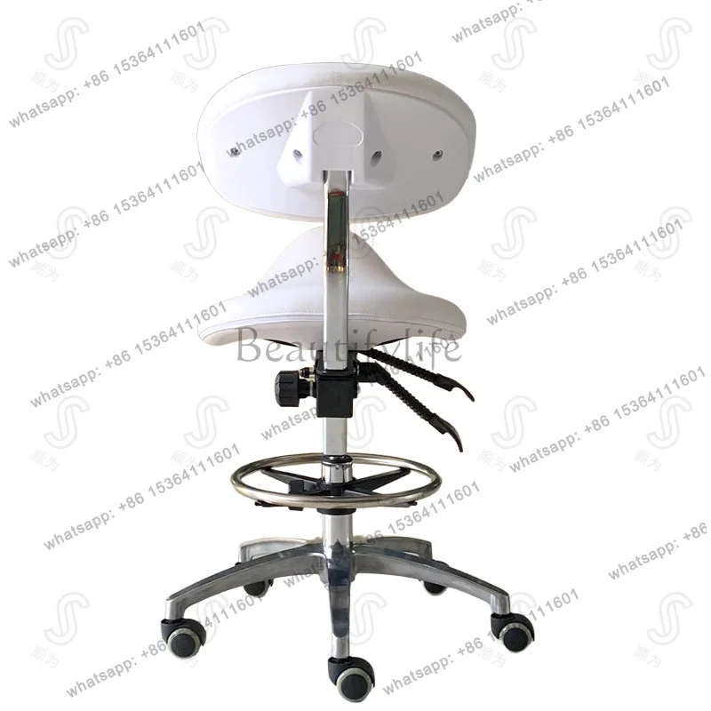 Factory Direct Sales Adjustable Roller Chair with Backrest for Beauty Salons 2