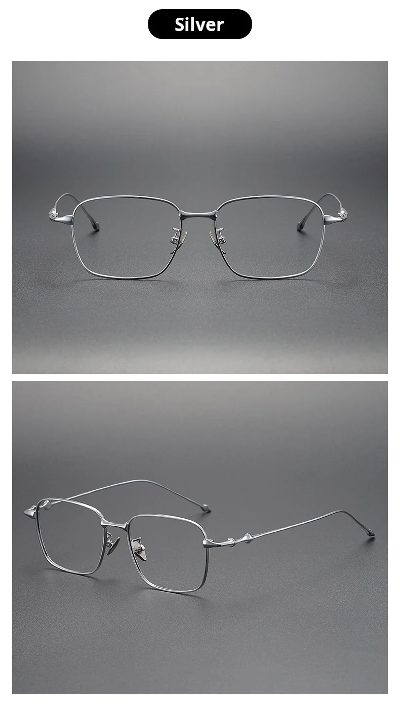 MOMOJA Retro Square Herren- und Damenbrille aus hochwertigem Titan, ultraleicht, modisch, personalisiert, Designer-Brillengestell AD702 – Detail 15