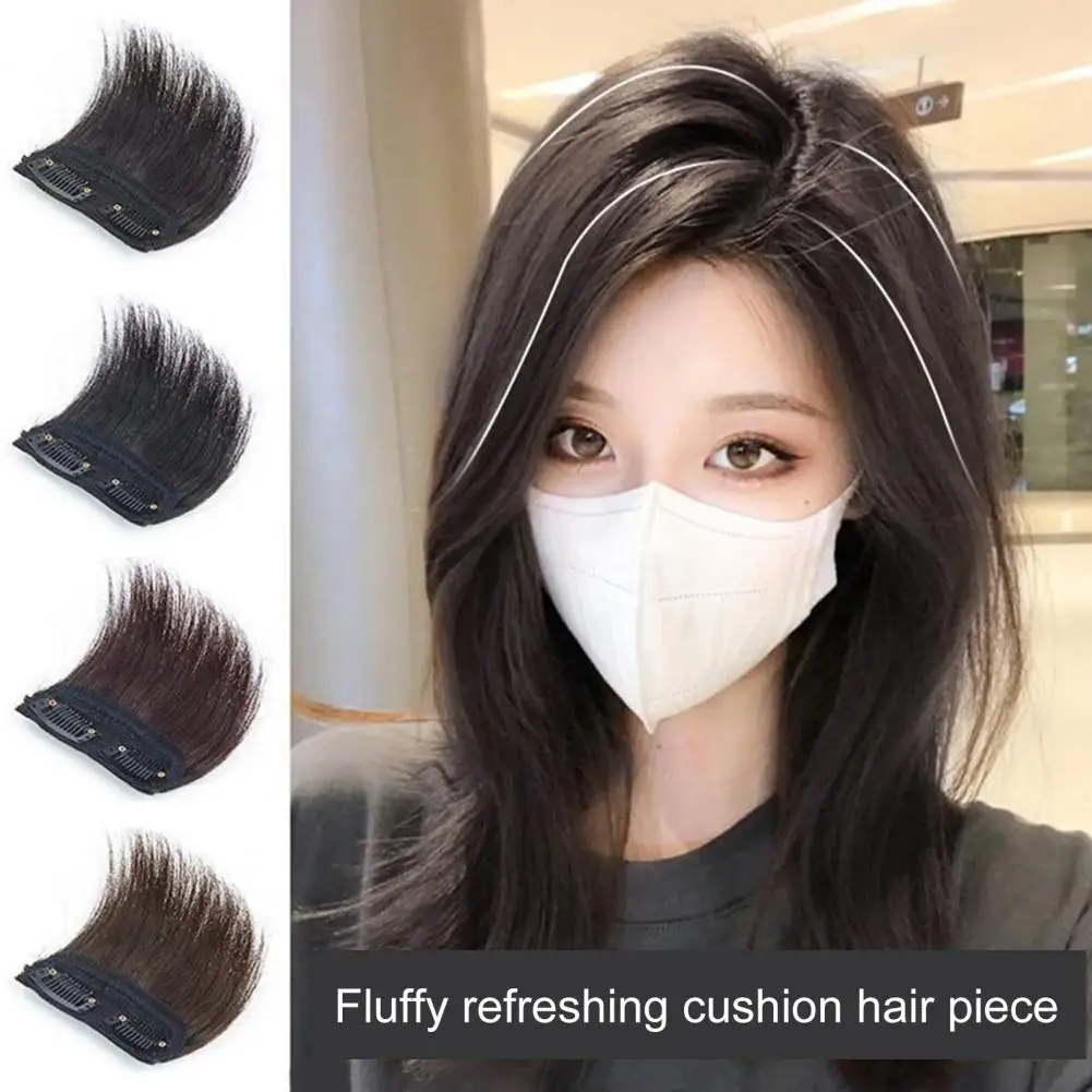 10cm Wig Hair Pad Fluffy Natural Look Soft Supplement Head Hairs Invisible Extensions Straight Hairpiece High Temperature Fiber