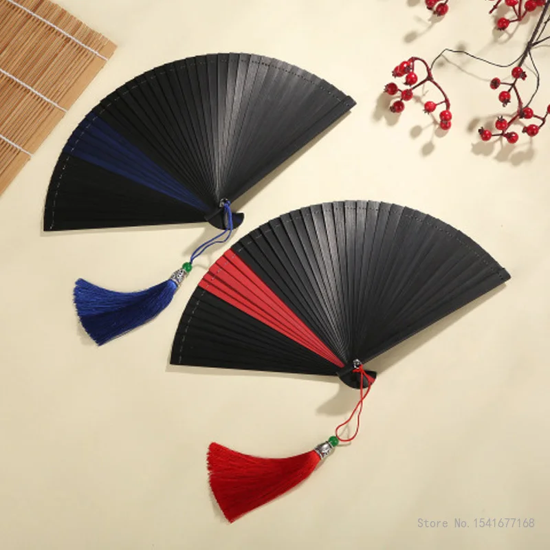 Portable Folding Bamboo Dance Hand Fan, Japanese-style, Chinese Dance, Exquisite Handcrafted Gift, Black, 16cm, 18cm - Image 6