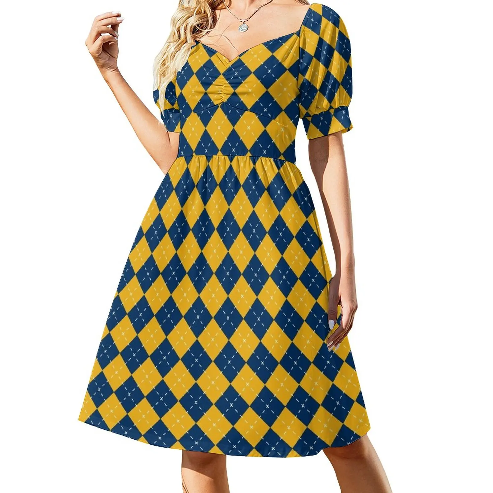 

Morgantown - Argyle Sleeveless Dress Dress vintage dress for women