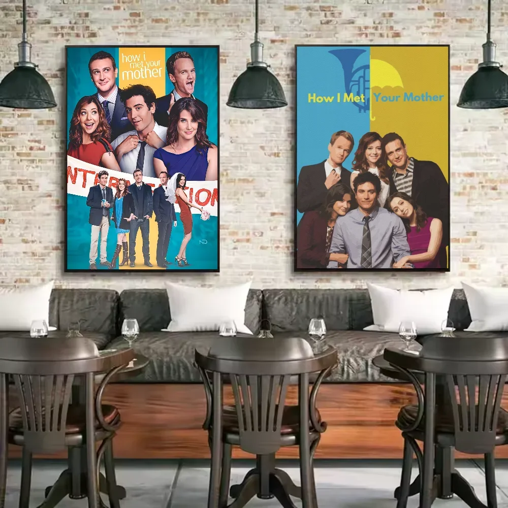 كيف قابلت والدتك ملصق HD الفن لزجة جدار مقاوم للماء غرفة المعيشة المنزلي غرفة نوم بار الديكور الجمالي