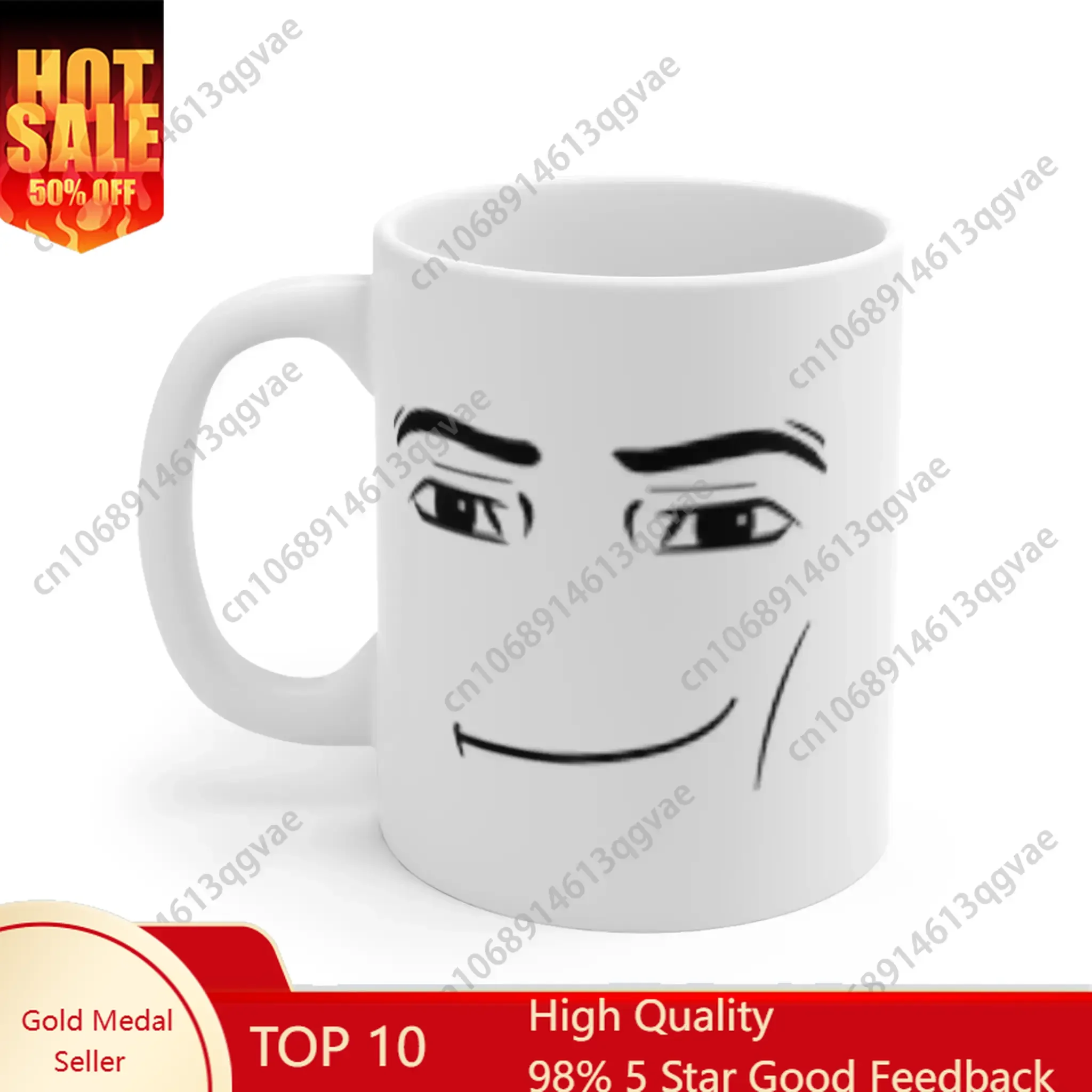 

Man Face Mug 11oz Double Sided White Ceramic Mugs Funny Coffee Mug Gamer Cup Meme Cup