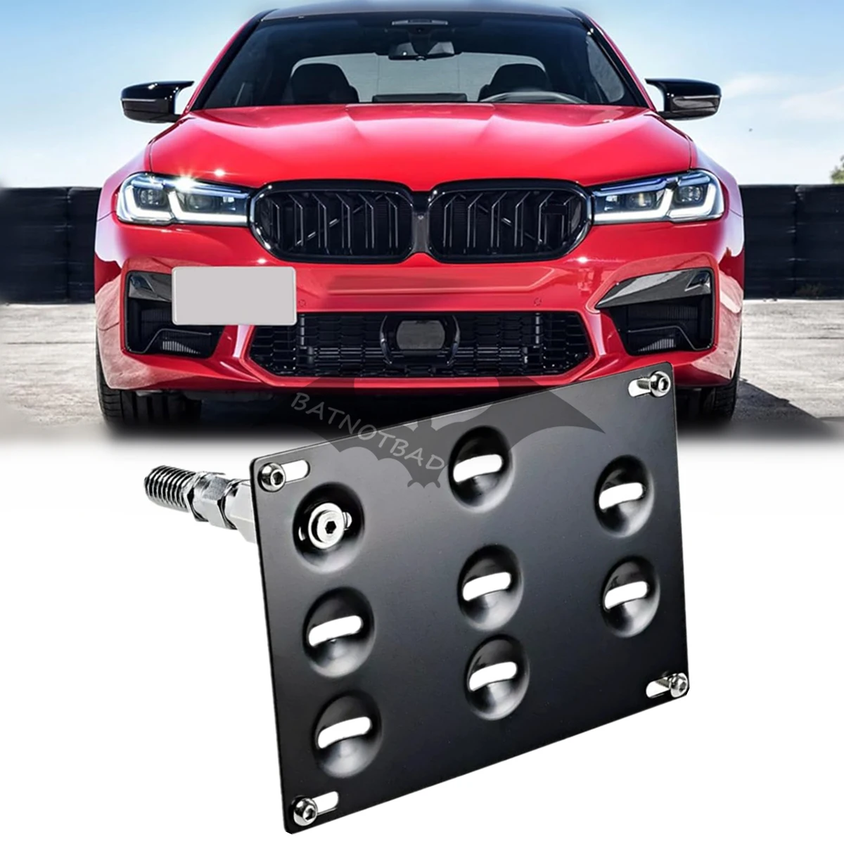 

No Drill Front Tow Hook License Plate Mount Bracket for BMW 2 3 4 5 Series X3 X4 Z4 i3 F22 F30 F31 F32 F33 F36 F10 F11 F07 G30