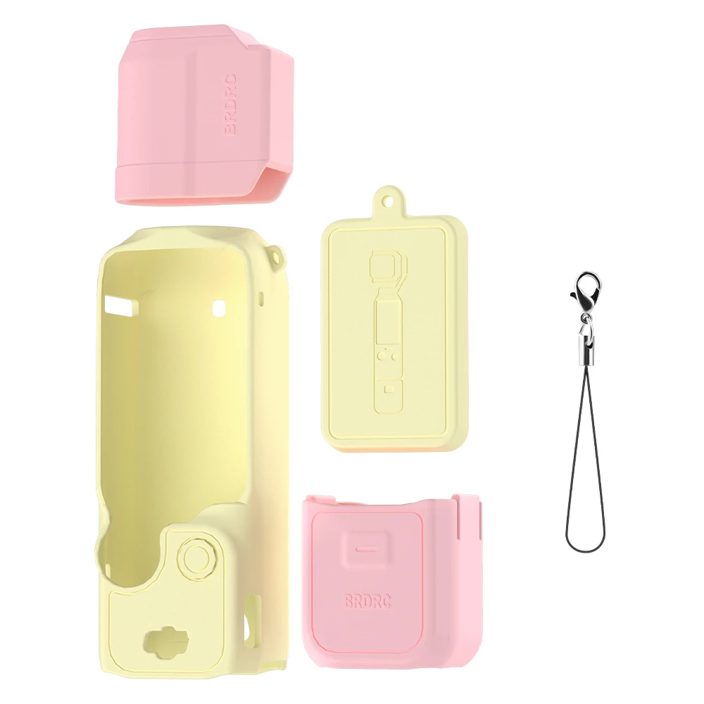 BRDRC housse en Silicone pour caméra DJI Osmo Pocket 3 étui anti-rayures lentille et housse de protection d'écran poche 3 accessoires