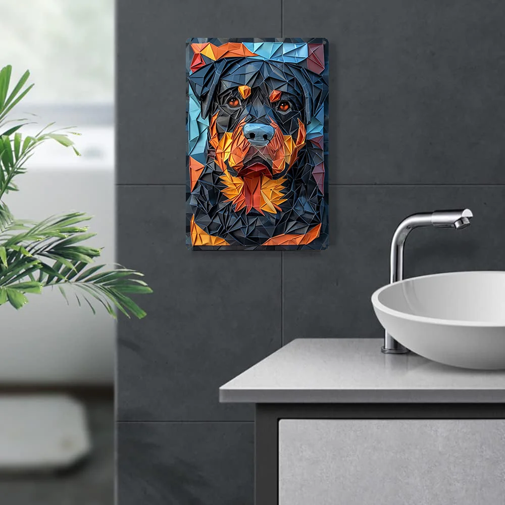 Rottweiler-Themed Metal Sign, Vintage Spring/Summer Decor For Home, Office, Gym, Kitchen & Bathroom - Perfect Gift For Friends