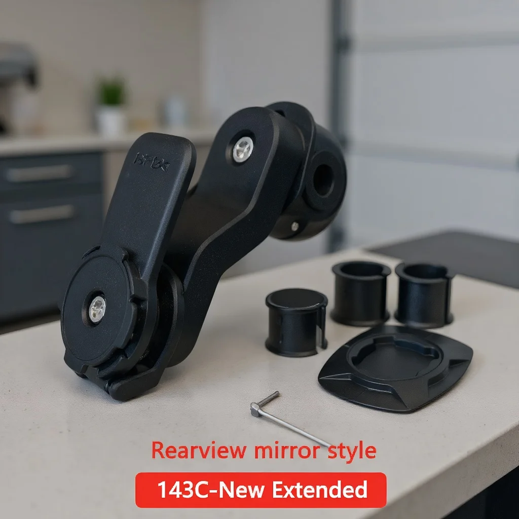 

360 ° Вращающийся, вибрационный держатель для телефона на мотоцикле, для электронного велосипеда, зеркало для велосипеда, автоматический замок, антивибрационный монтажный кронштейн