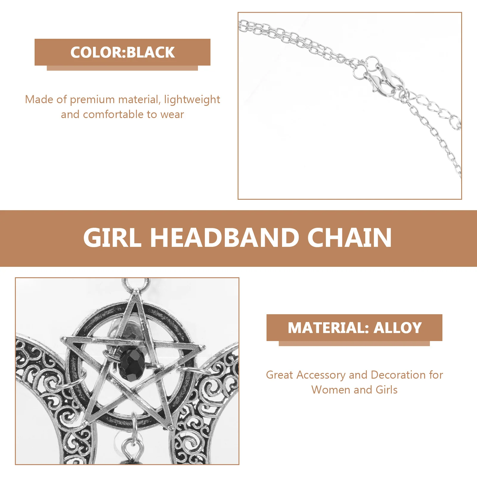 

Five Head Chain Bohemia Style Fringe Headdress For Women Girls Party Wedding Jewelry Accessory Vintage Event