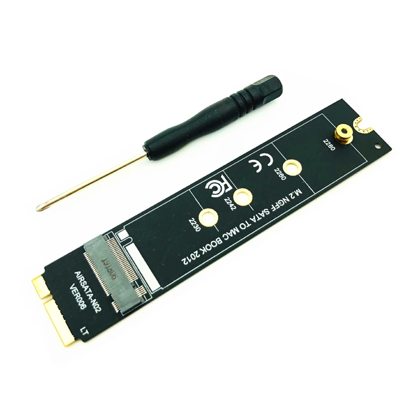M.2 NGFF SATA SSD for Apple 2012 MacBook A1465 A1466 MD223 MD224 MD231 MD232 For Macbook 2012 SSD Adapter Card to 128G 256G 512G