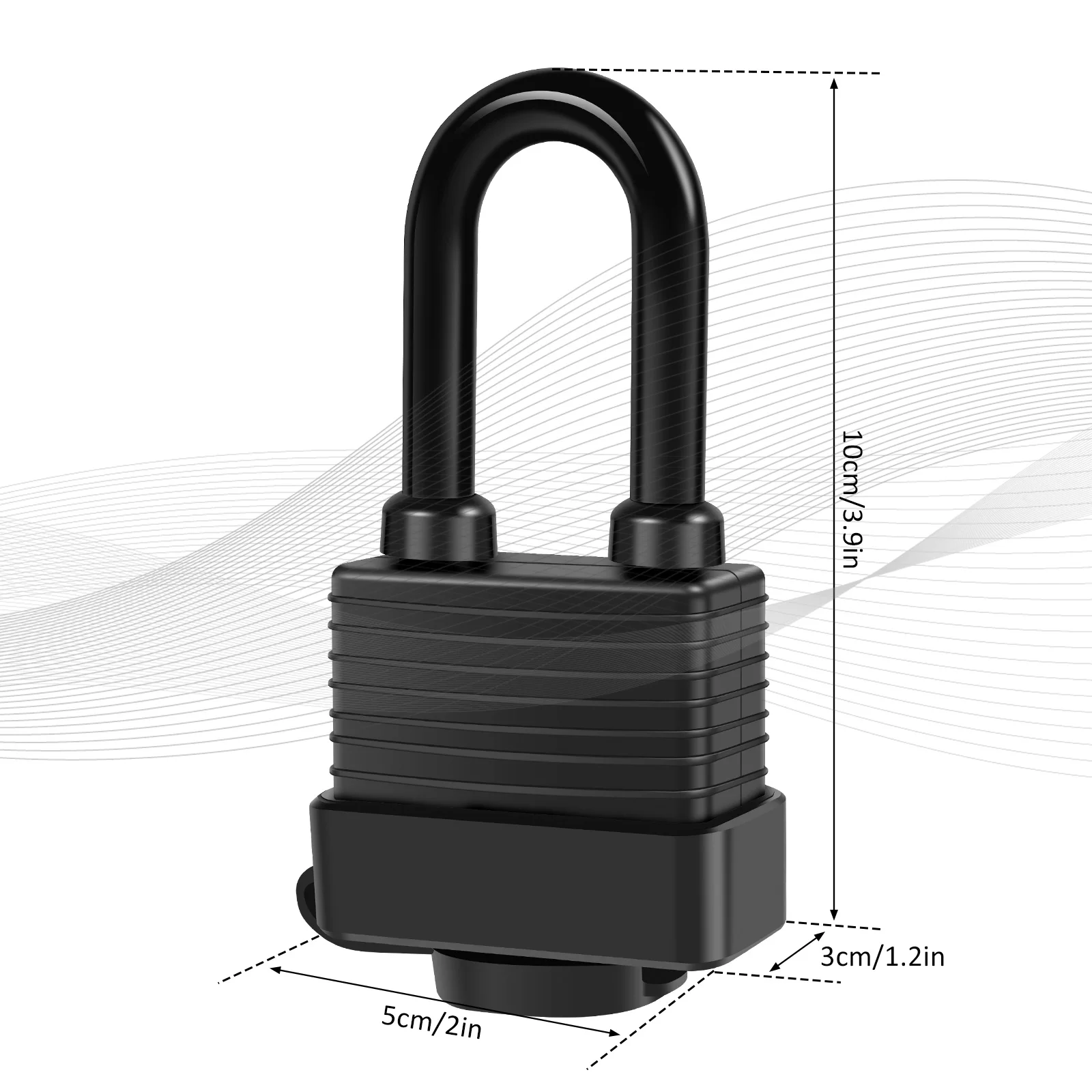 12/6pcs Waterproof Padlocks Keyed Alike Covered Heavy Duty Laminated Steel Lock 1-9/16inch Wide Anti-Theft Safety Padlock