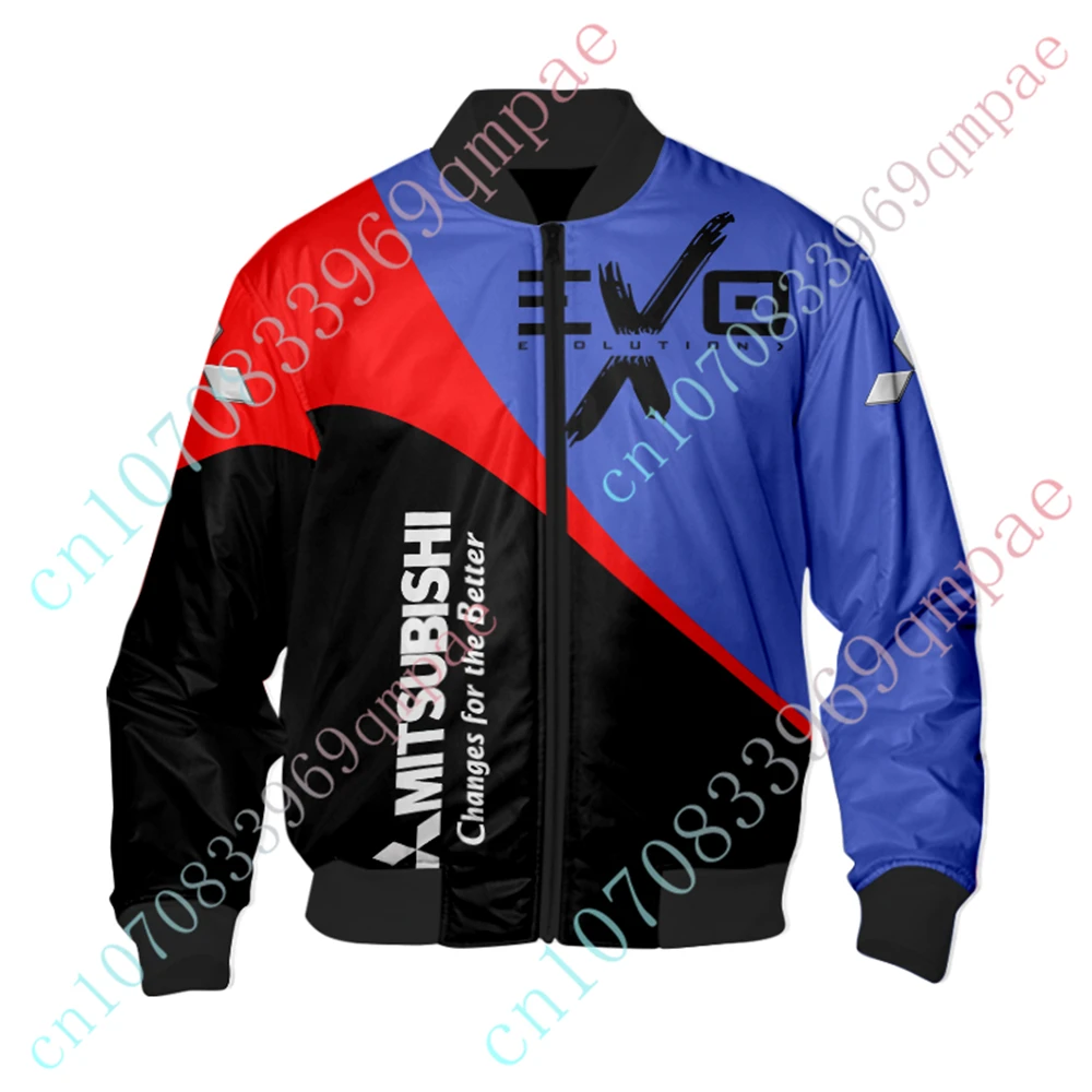 Mitsubishi Windbreaker Jackets For Men's Clothing Techwear Baseball Uniform Thick Coats 3D Parkas Bomber Jacket Custom Logo