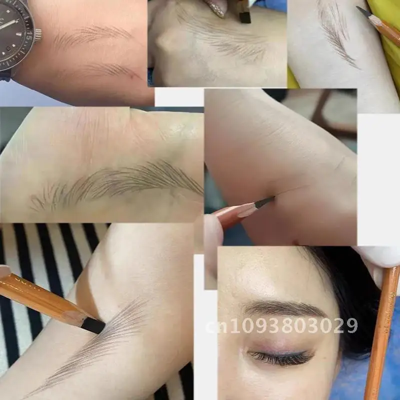 1 Art Show ดินสอเขียนคิ้ว Shezi Professional Eye Makeup Artist กันน้ํา Wild ดินสอเขียนคิ้ว Line Design Root และ Branch
