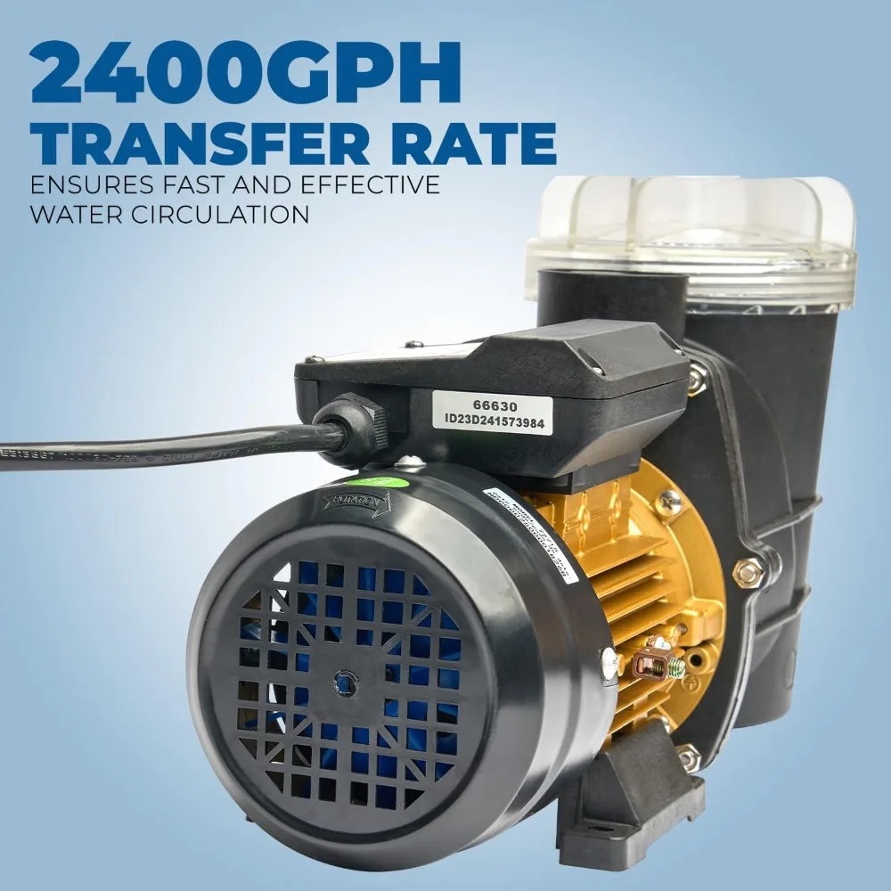

1.5" NPT Inlet/Outlet 3/4HP 2,400GPH High Flow Pond DIY Self Priming for Above Ground Swimming Pool Pump Strainer Basket