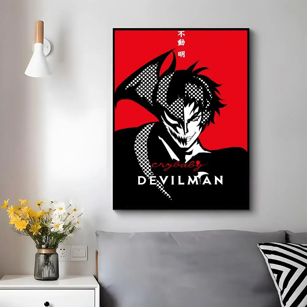 Dark Anime D-devilman Crybaby Poster Trendy Aesthetic Wall Decor for Dorm & Bedroom