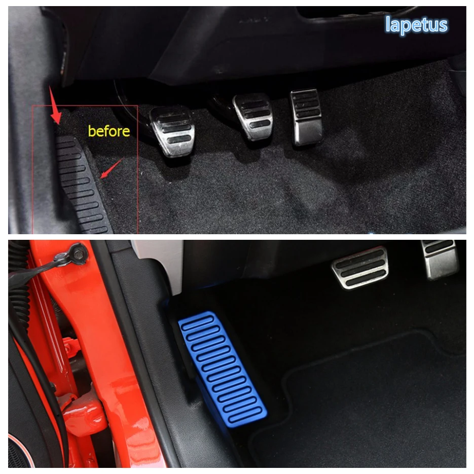 Metal Left Foot Rest Pedal Decoration Frame Cover Trim For Choice ! For Ford Mustang 2015 2016 2017 Car Accessories