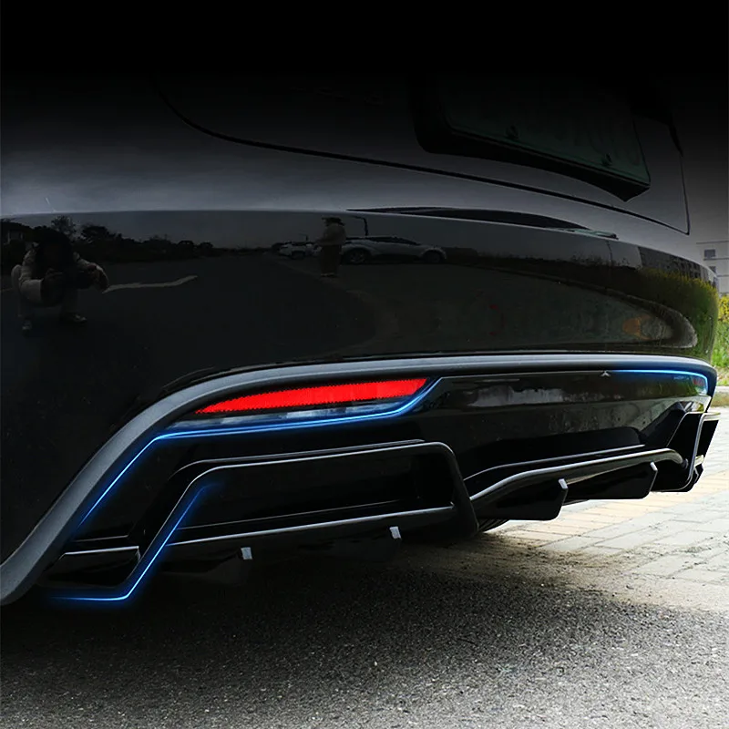 For Newest Tesla Model 3 2024 Bodykit  Car Rear Bumper Diffuser Splitter Chin Spoiler Black Carbon Exterior Tuning Accessories