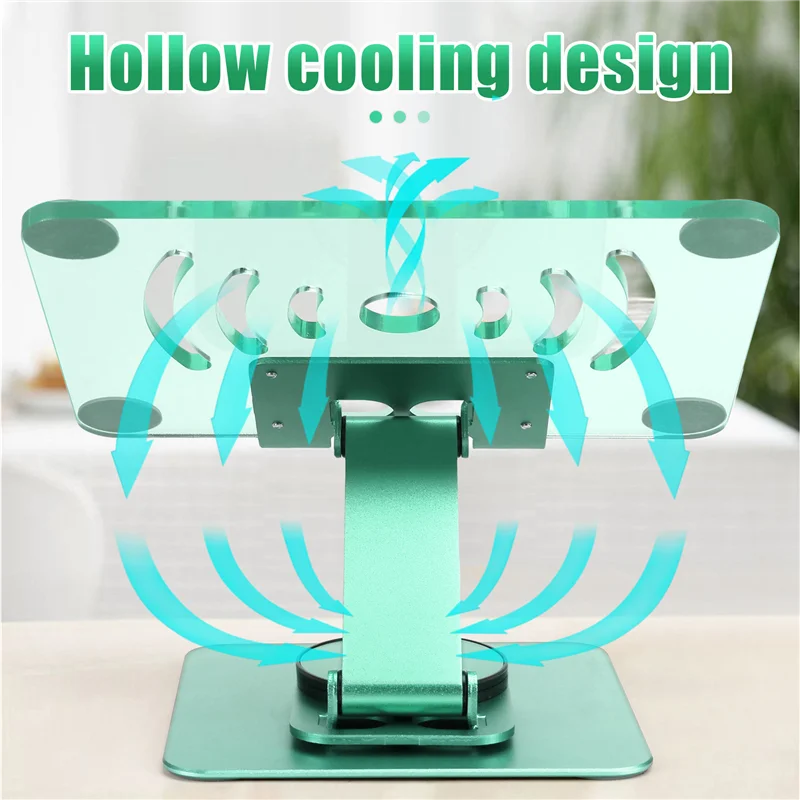 ABT-360° Rotating Tablet Stand Adjustable Portable Acrylic Desktop Stand For Tablets Up To 12.9 Inches