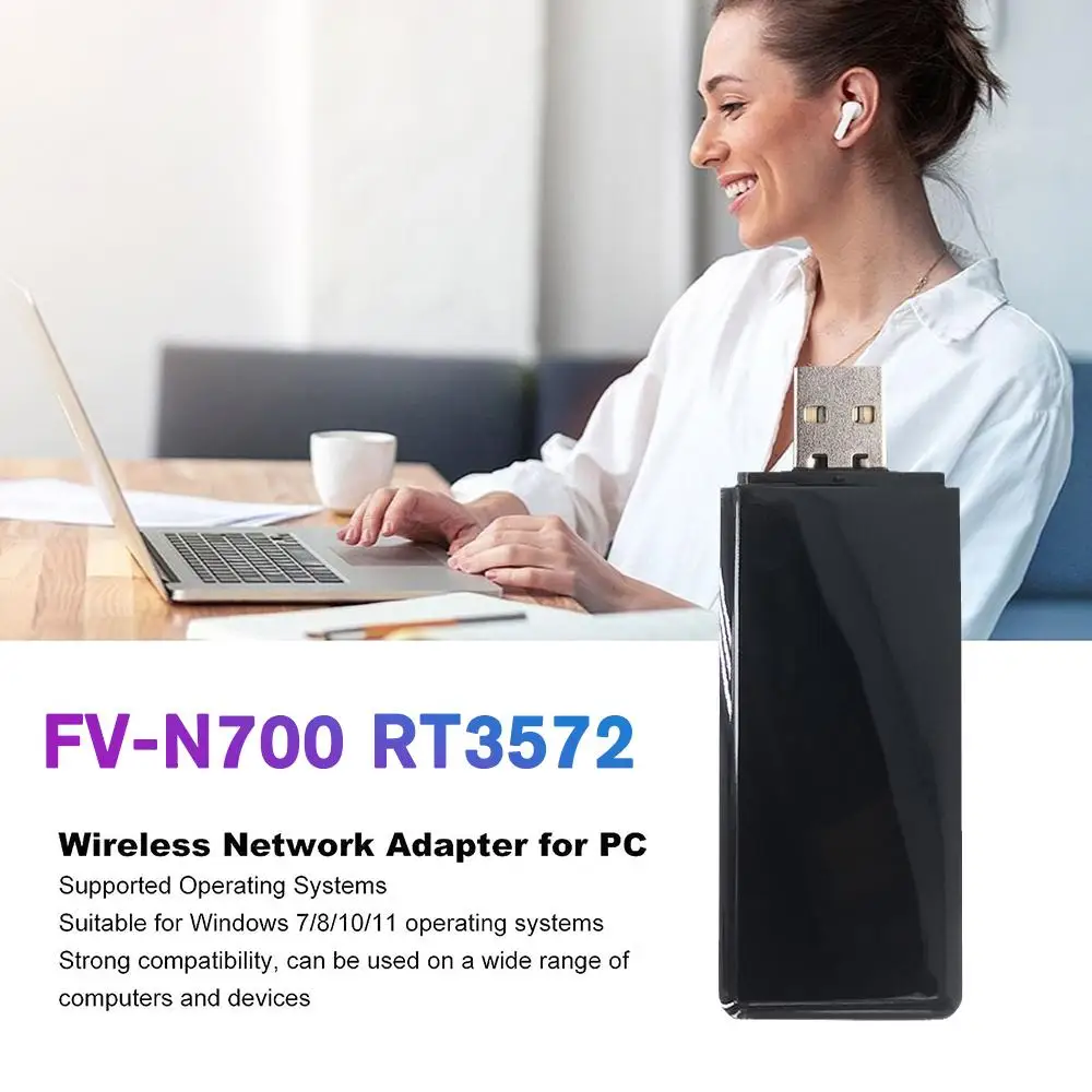 デュアルバンドUSBワイヤレスカード,Samsung TV,wifiアダプター,ネットワークカードFV-N700,rt3572,e6m3,2.4g,5g,e6m3