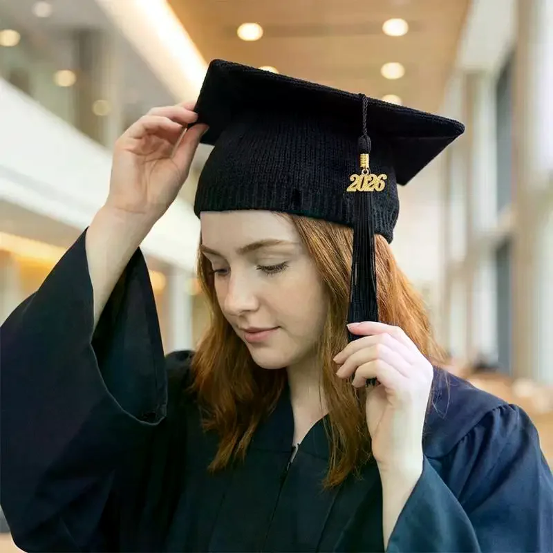 New！Matte 2026 Graduation Cap With Tassel For High School & Bachelor Degree Customizable Cap And Gown Collection