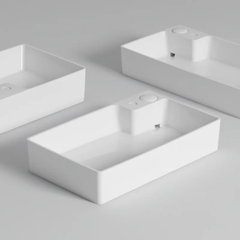 Household hidden table control wash basin launching washbasin balcony wash basin washing machine table basin rear drainage
