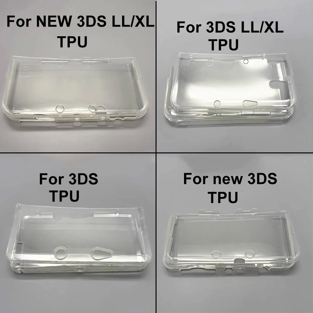 JCD For 3DS/NEW 3DS/3DS LL/XL/NEW 3DS LL/XL TPU Protective Case Soft Shell Crystal Shell Soft Transparent Protective Case