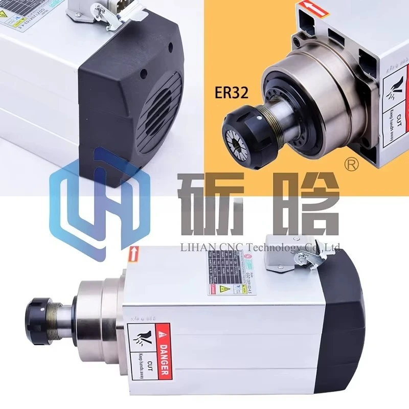 120*103 4.5 Kw ER32 Air Cooled CNC Spindle with Motor for Drilling and CNC Router Machine