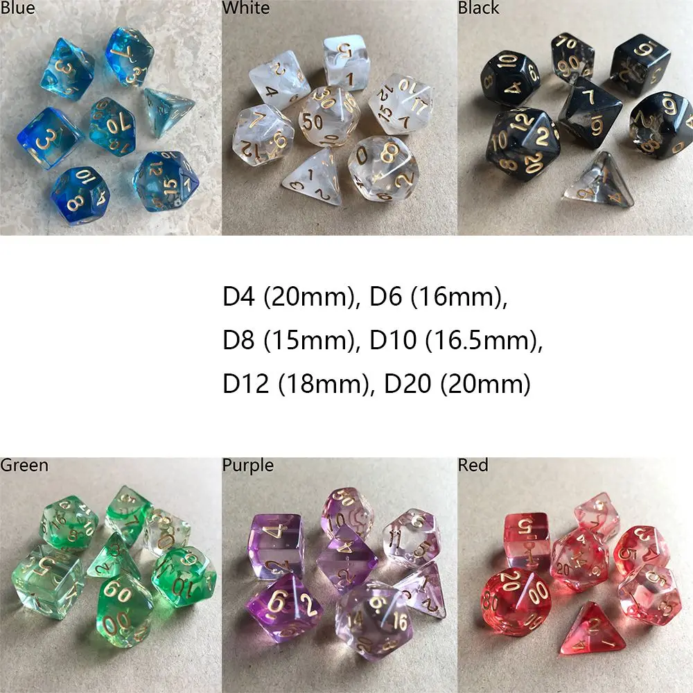 Dados poliédricos D&D multifacéticos para TRPG – Accesorio de juego - imagen 3