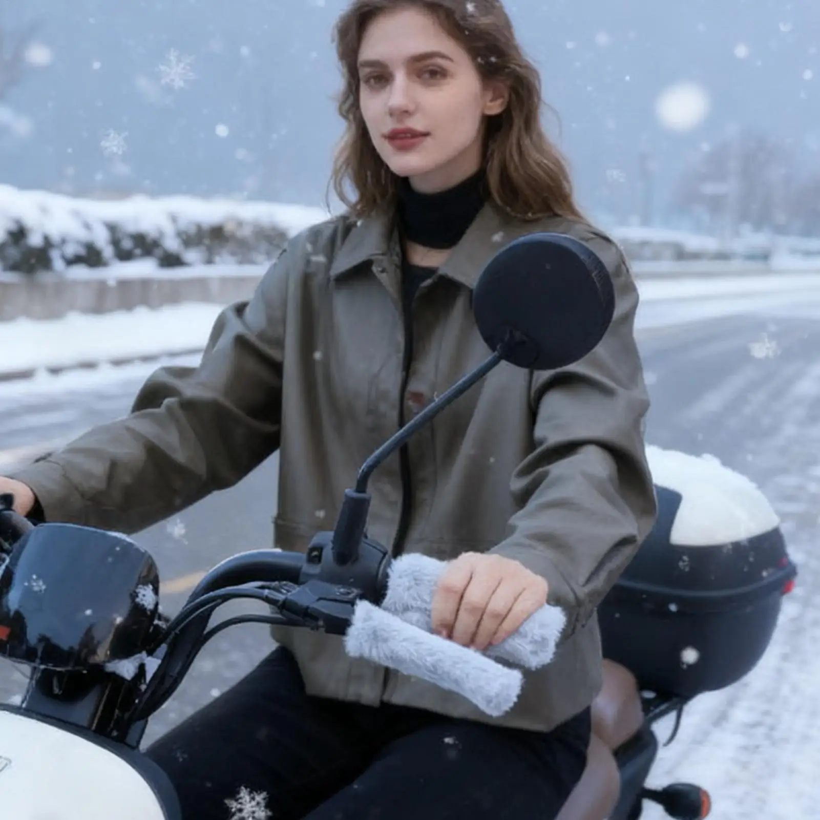 

Мотоциклетные ручки на руль, теплые плюшевые грелки для рук, ручка на руль мотоцикла, термомуфты для мужчин и женщин, трехколесный велосипед, квадроцикл, мотоцикл