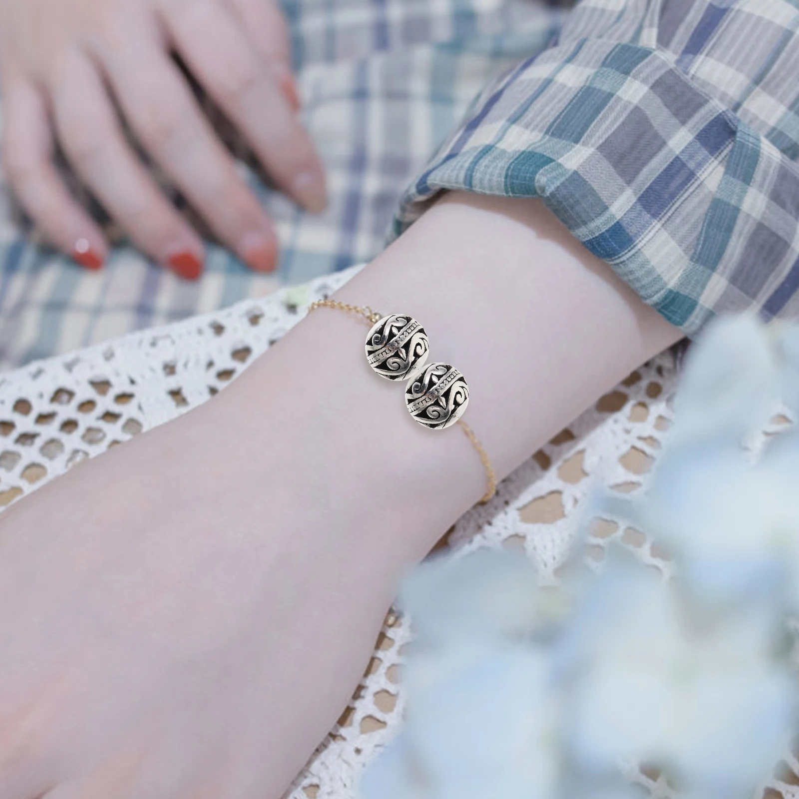 

50 Pcs Bracelet Necklace Beads Jewelry Making Metal Decorative for Numbers Braclet Alloy Charms