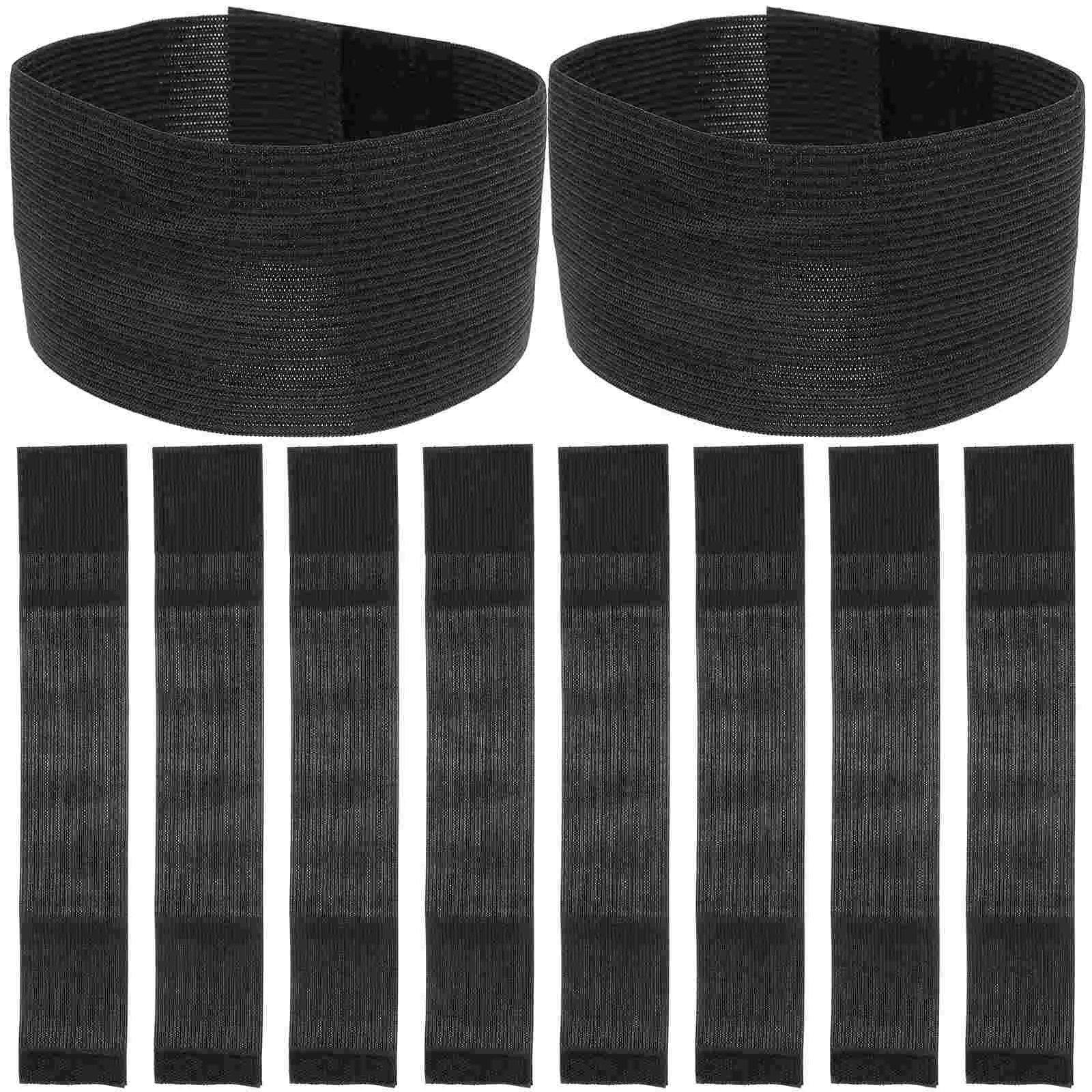 10 Pcs Football Mourning Bands Funeral Armbands Police Memorial Respect Elastic 10pcs (5*30cm ( Style)) Polyester