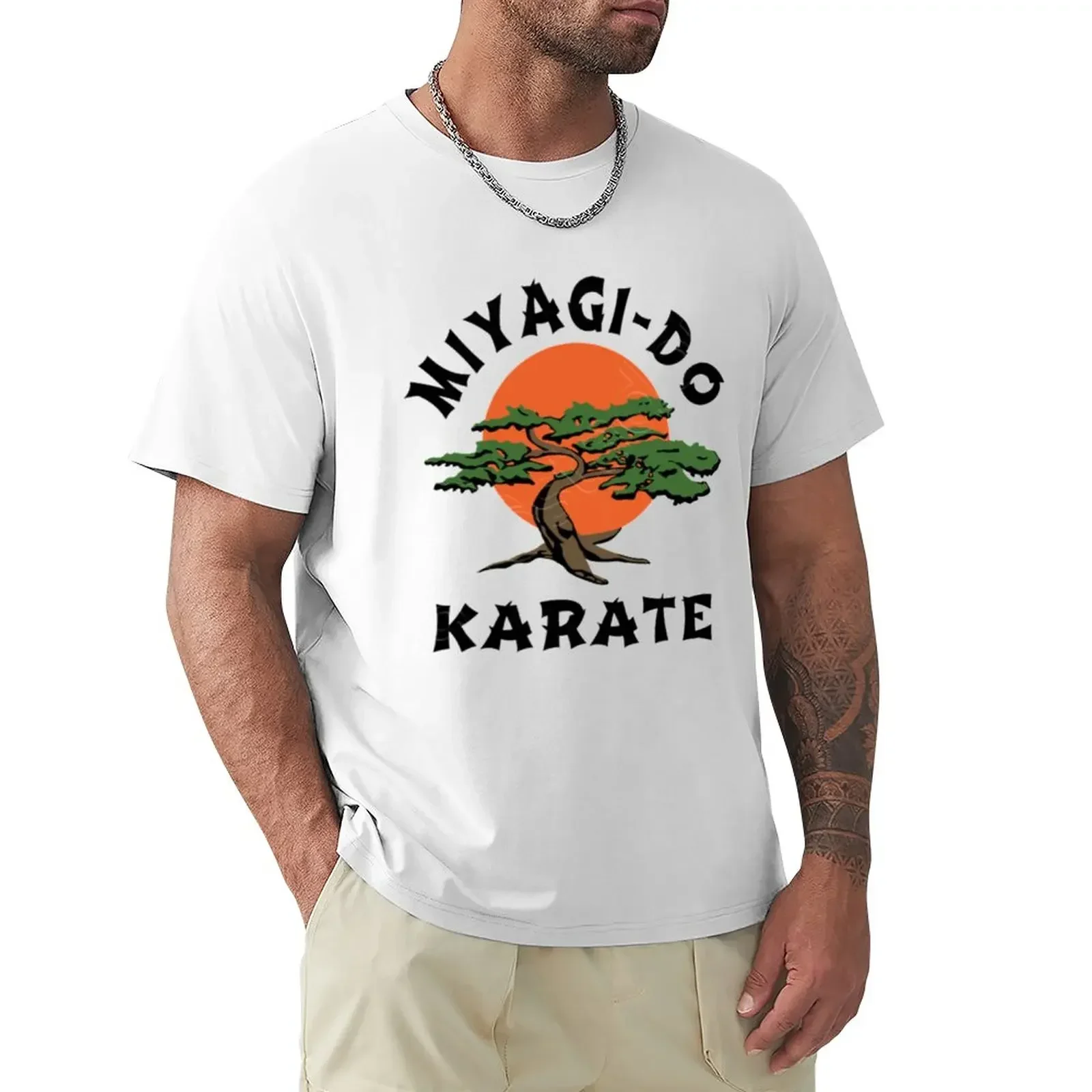 plus size tops customizeds Men's cotton t-shirt Miagi do karate t shirt T-Shirt men clothing harajuku graphiv t shirts