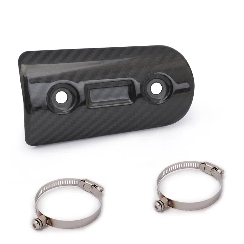 Motorcycle Exhaust Pipe Carbon Fiber Protector Heat Shield Cover Guard Anti-scalding Cover For CB650F Z900 TMAX530 CB400 XMAX300