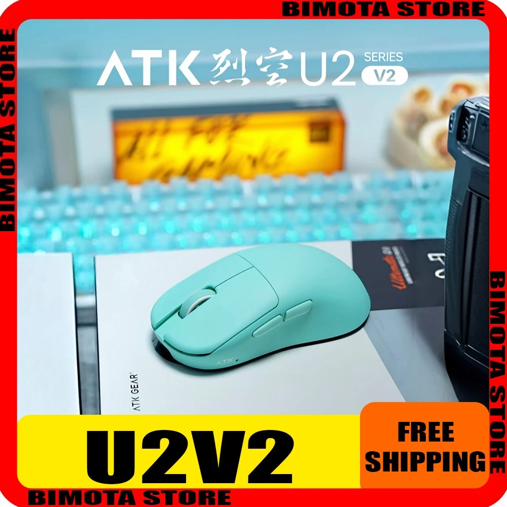 

ATK Dragonfly U2V2 Ultimate Mouse Ultra Low Latency 2.4g 8kHz Polling Rate Wireless Nano Ice Coating Pixart 3950 Ultra Sensor