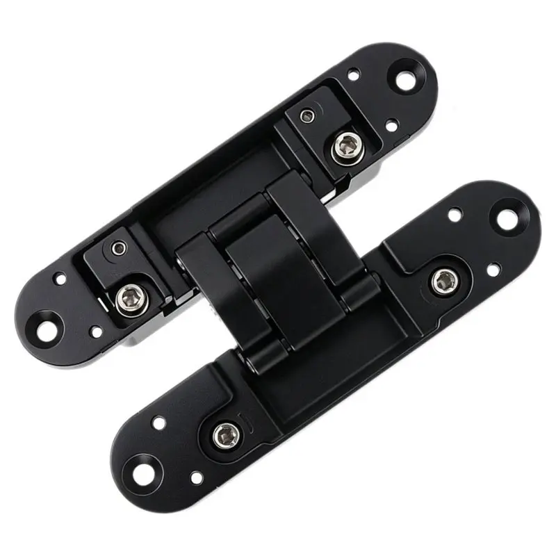 MOPHE-Invisible 3-Dimensional Adjustable Cross Hinge For Wooden Doors, Concealed Heavy Duty Door Hinge