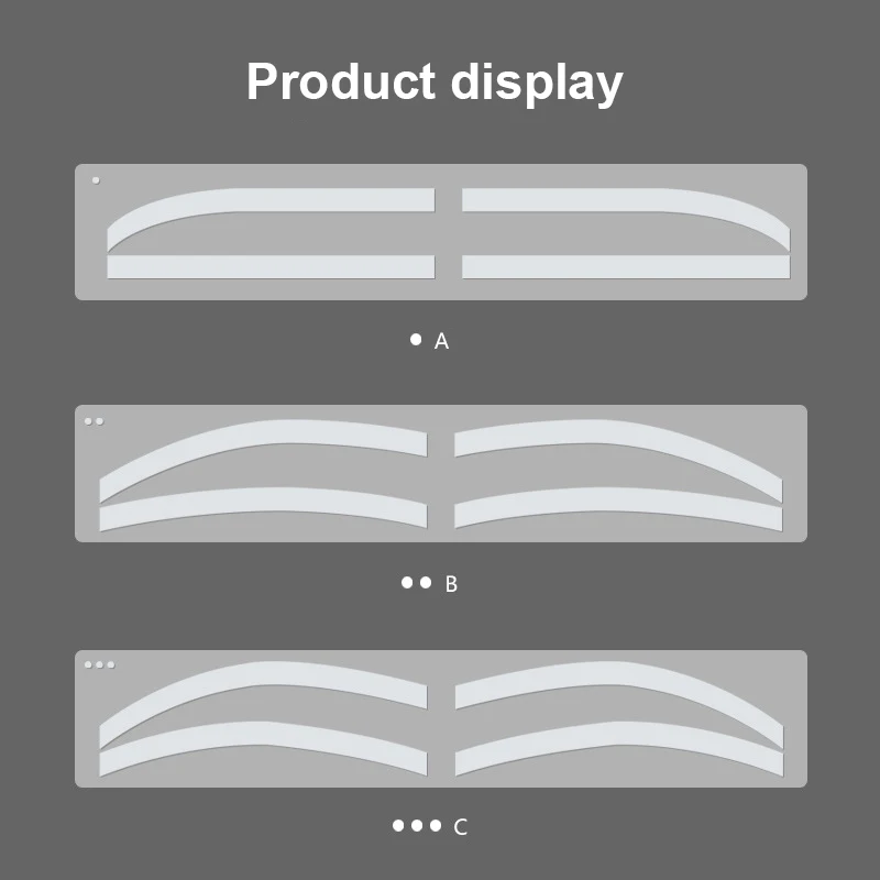 眉毛タトゥーシェイプテンプレート、半永久的なメイクツール、使い捨てステンシル、補助ステッカー、新しい