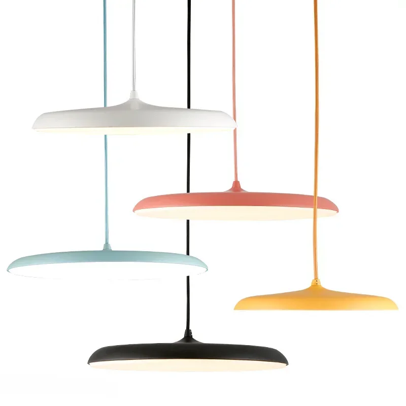 Lampe LED Suspendue en Métal UFO, Design Artistique Moderne, Suspension Ronde d'Nik, Nordique, pour Cuisine, Salle à Manger, Salon, Décoration de Maison