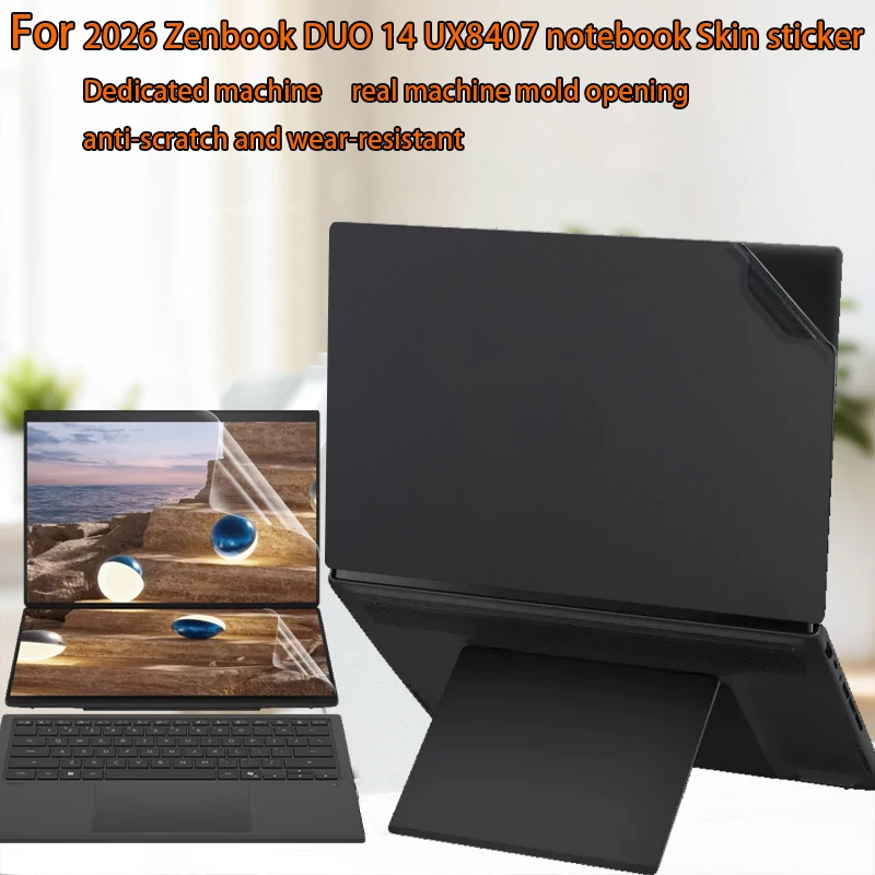 2026 2025For New Asus Zenbook Duo14 UX8407 Laptop Skin Sticker UX8406 ​​Computer Body shlle Anti-Scratch Protective Film Vinyl