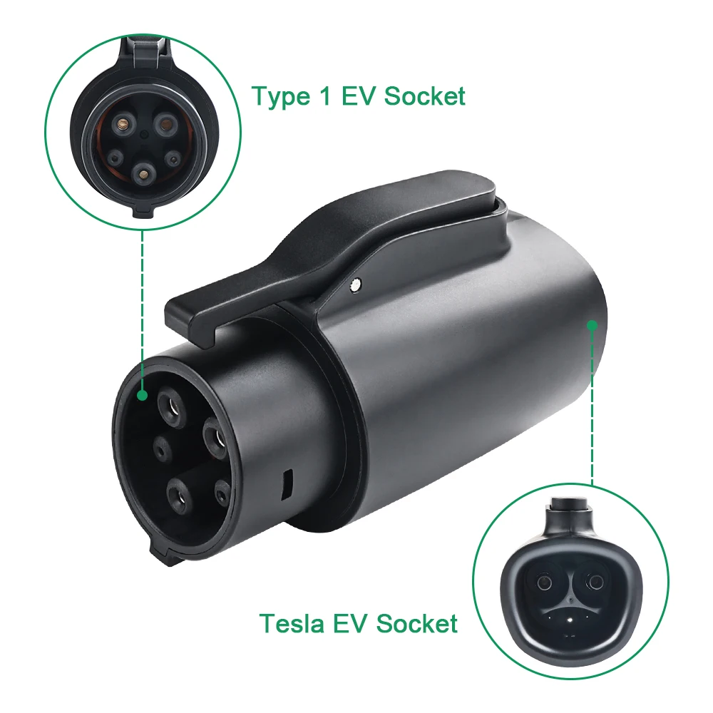 IPENGEN fit for Telsa to J1772 Adapter EV Charger Adapter for Telsa to Type1 AC Charger 80A Compatible with Tesla EV Charger ﻿