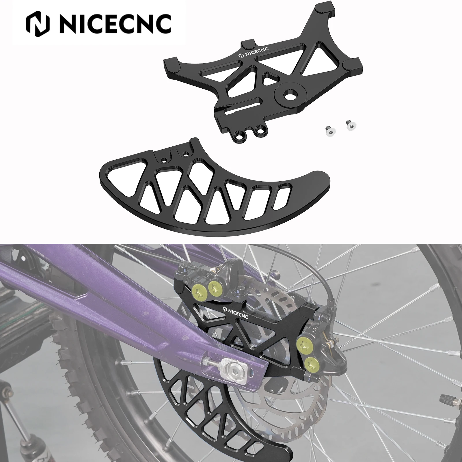 

NICECNC For Sur-Ron light bee X S L1E For Segway X160 X260 Electrical Motorbike Rear Brake Disc Guard Sprocket Caliper Protector