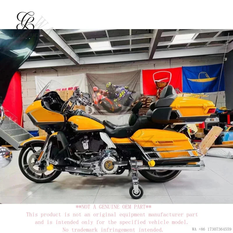 New For Touring Indian BMW K1600 GTL R18 Chrome Steel Motorcycle Landing Gear Auxiliary Stabilizer Training Wheels Parking Br