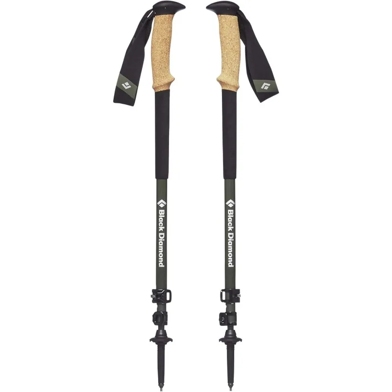 Alpine Carbon Cork Trekking Poles, Pair of 2 Ultra Lightweight Carbon Fiber Hiking Sticks for Backpacking