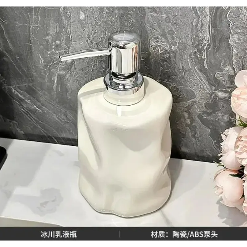 Hand Lotion Bottle Press Bottle Ceramic Lotion Bottle Shower Gel Shampoo Conditioner Subpackage Shampoo Dispenser