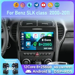 Android 16 For Benz SLK-Class R171 2004 - 2011 2K QLED Android Car Radio Multimedia Video Player GPS stereo CarPlay Head Unit 4G