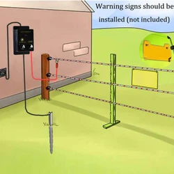 For Briidea Electric Fence Energizer Preventing Wild Animals Intruding Output Voltage 5000 V 0.1Joule US Plug