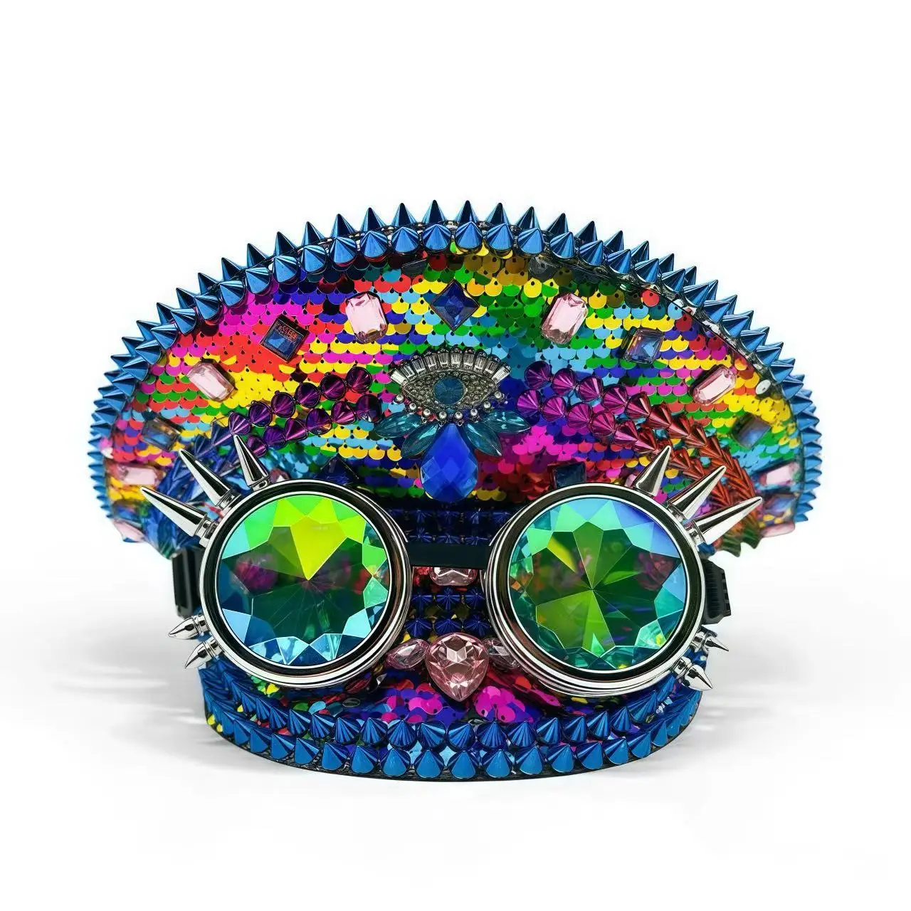 

Шляпа капитана в стиле стимпанк со стразами для карнавала, Марди Гра, винтажные военные аксессуары и головной убор для мужчин и женщин