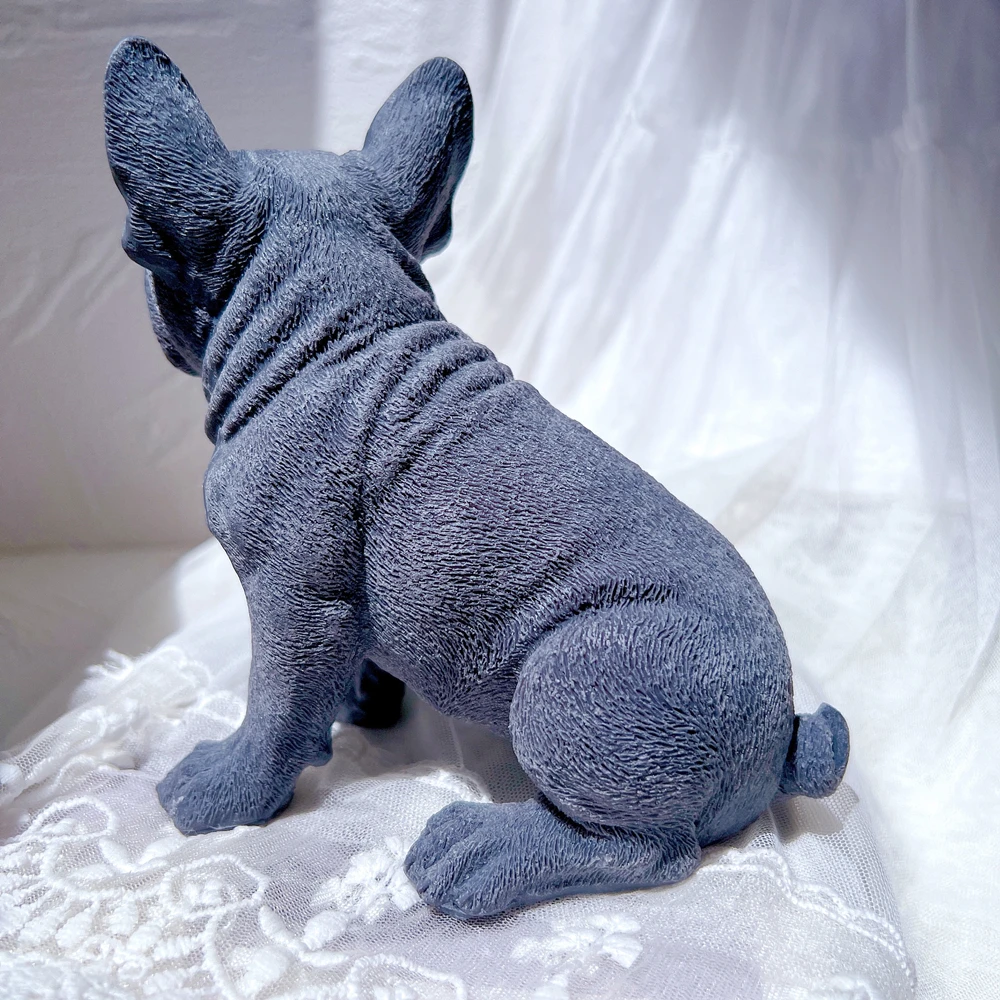 3D Animal Frenchie Dog Candle Mold Puppy Lover Home Decor Gift Soy Wax Mould Cute French Bulldog Silicone Molds